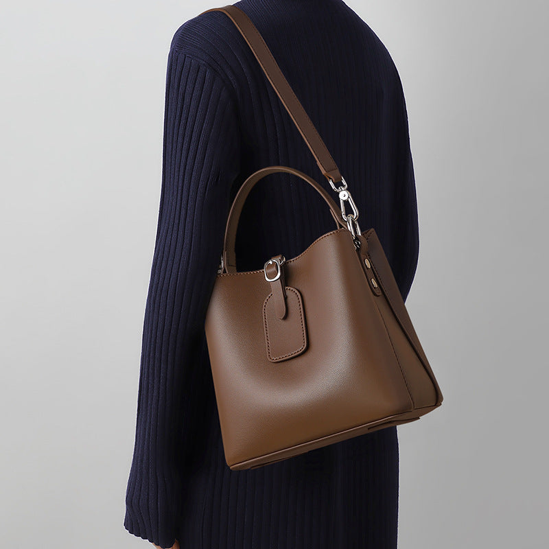 Grandeur Leather Bucket Bag