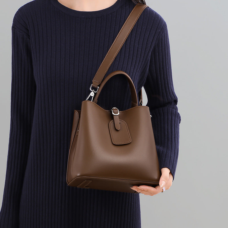 Grandeur Leather Bucket Bag