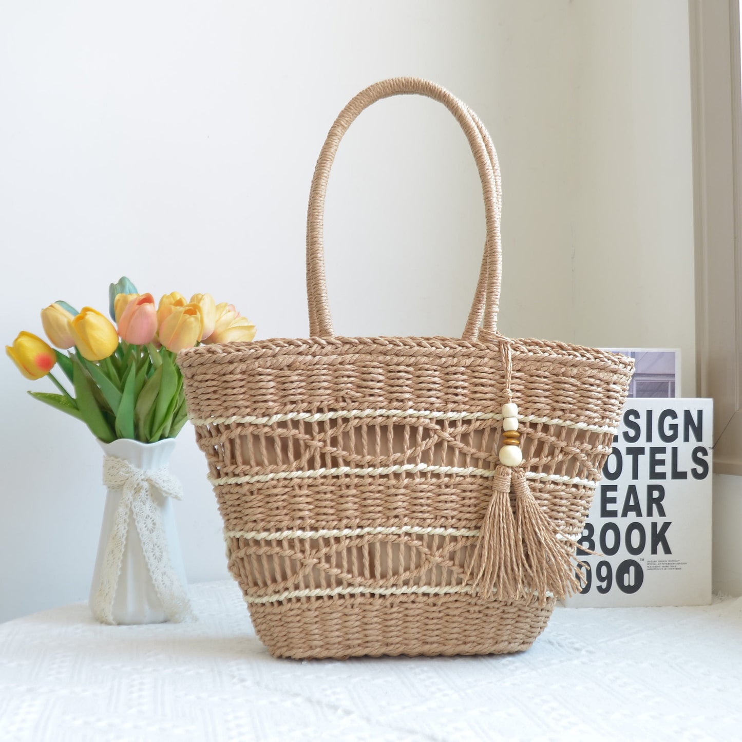 Artisan Weave Straw Tote