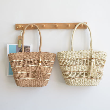 Artisan Weave Straw Tote