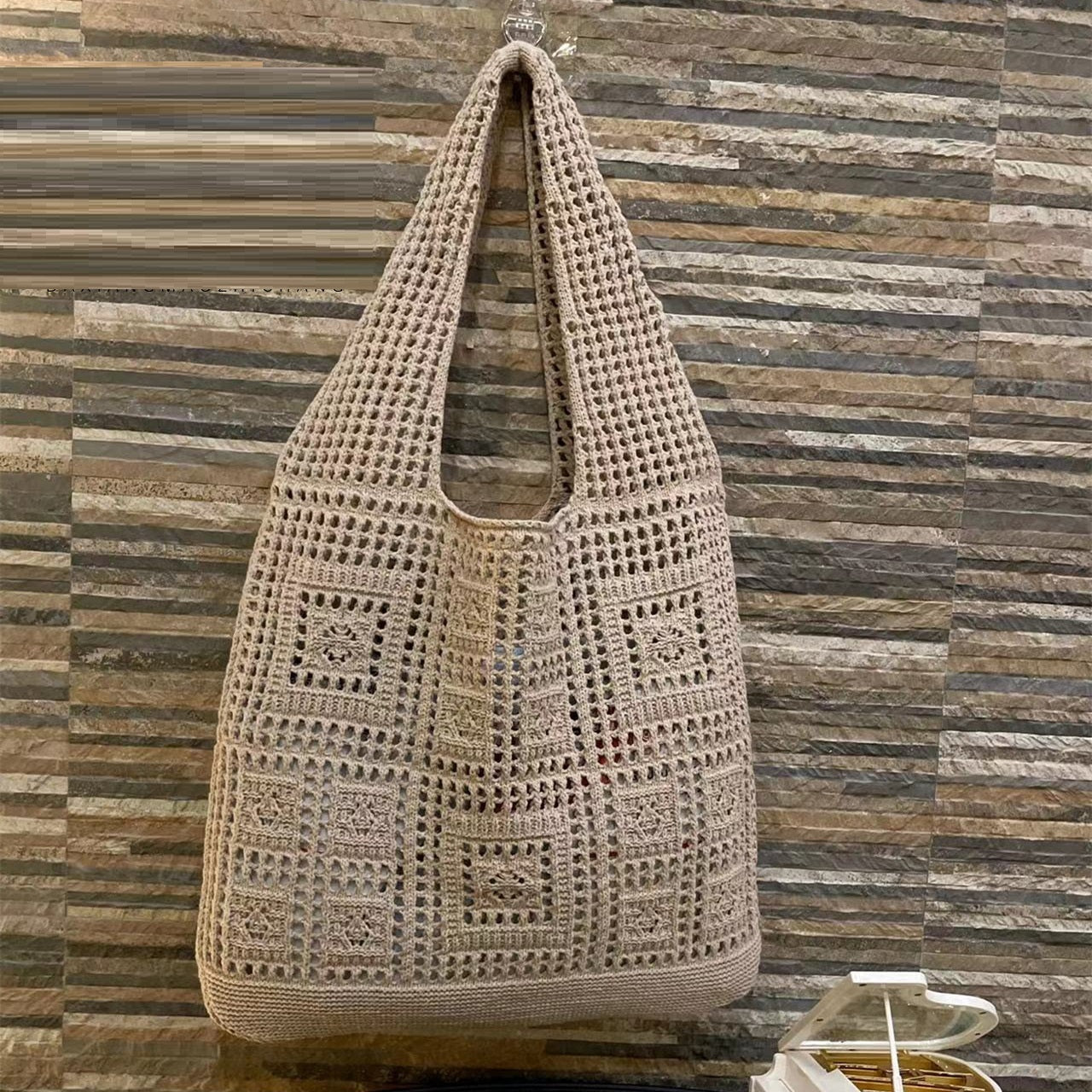 Knitted Elegance Shoulder Bag